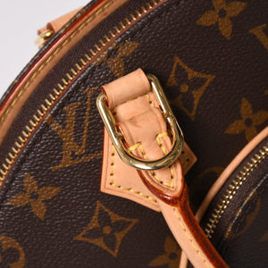 新品同様 LOUIS VUITTON ルイヴィトン エリプスPM ハンドバッグ M46196 モノグラム PVC レザー ブラウン ゴールド金具 新型 中古 4a002929