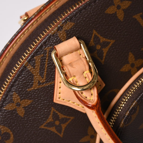 新品同様 LOUIS VUITTON ルイヴィトン エリプスPM ハンドバッグ M46196 モノグラム PVC レザー ブラウン ゴールド金具 新型 中古 4a002929