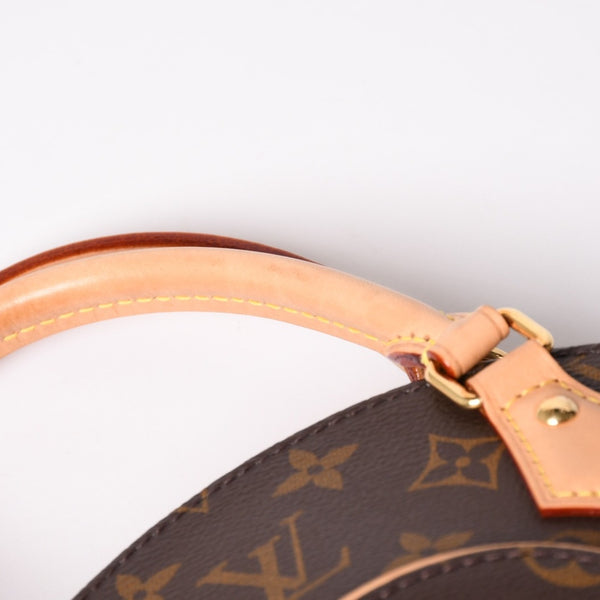 新品同様 LOUIS VUITTON ルイヴィトン エリプスPM ハンドバッグ M46196 モノグラム PVC レザー ブラウン ゴールド金具 新型 中古 4a002929
