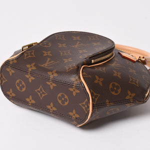 新品同様 LOUIS VUITTON ルイヴィトン エリプスPM ハンドバッグ M46196 モノグラム PVC レザー ブラウン ゴールド金具 新型 中古 4a002929