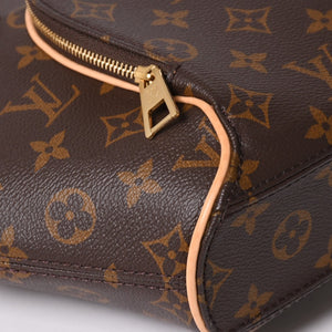 新品同様 LOUIS VUITTON ルイヴィトン エリプスPM ハンドバッグ M46196 モノグラム PVC レザー ブラウン ゴールド金具 新型 中古 4a002929