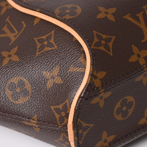新品同様 LOUIS VUITTON ルイヴィトン エリプスPM ハンドバッグ M46196 モノグラム PVC レザー ブラウン ゴールド金具 新型 中古 4a002929