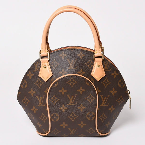 新品同様 LOUIS VUITTON ルイヴィトン エリプスPM ハンドバッグ M46196 モノグラム PVC レザー ブラウン ゴールド金具 新型 中古 4a002929