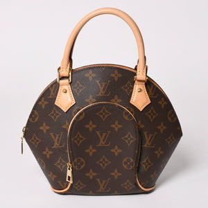 新品同様 LOUIS VUITTON ルイヴィトン エリプスPM ハンドバッグ M46196 モノグラム PVC レザー ブラウン ゴールド金具 新型 中古 4a002929