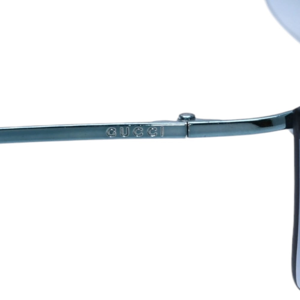 GUCCI Gucci Rimless Shield Sunglasses Metal Blue Light Blue Y2K Rhinestone GG Logo Tom Ford Period Gradient Lens GG2653/STRASS Good Condition Used 4a002960