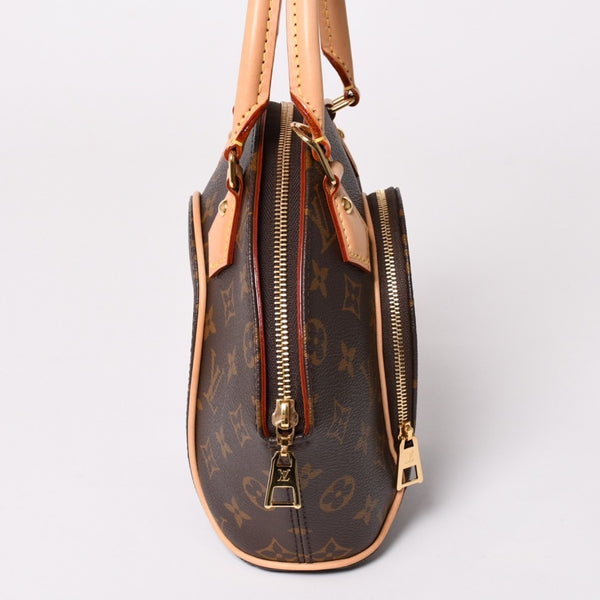 新品同様 LOUIS VUITTON ルイヴィトン エリプスPM ハンドバッグ M46196 モノグラム PVC レザー ブラウン ゴールド金具 新型 中古 4a002929