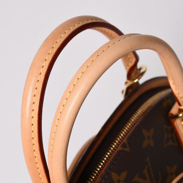 新品同様 LOUIS VUITTON ルイヴィトン エリプスPM ハンドバッグ M46196 モノグラム PVC レザー ブラウン ゴールド金具 新型 中古 4a002929