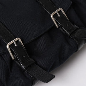 極美品 SAINT LAURENT サンローラン モンバサ ワンショルダーバッグ ブラック キャンバス トムフォード ホーンハンドル 122402 000926 シルバー金具 中古 4a002935