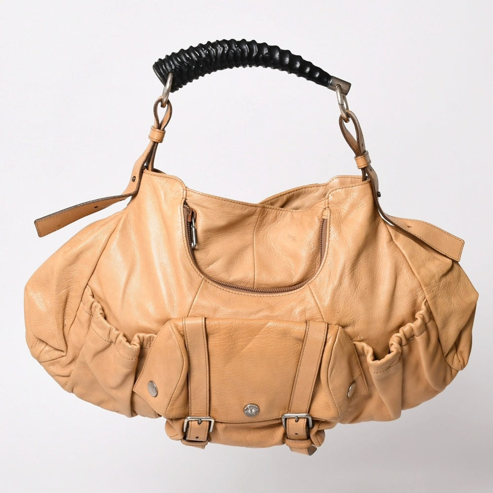 SAINT LAURENT Mombasa One Shoulder Bag Camel Tom Ford Horn Handle 122402 205027 Silver Hardware Good Condition Used 4a002933