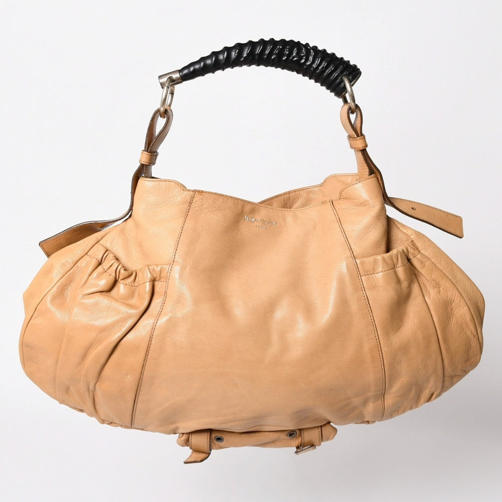 SAINT LAURENT Mombasa One Shoulder Bag Camel Tom Ford Horn Handle 122402 205027 Silver Hardware Good Condition Used 4a002933