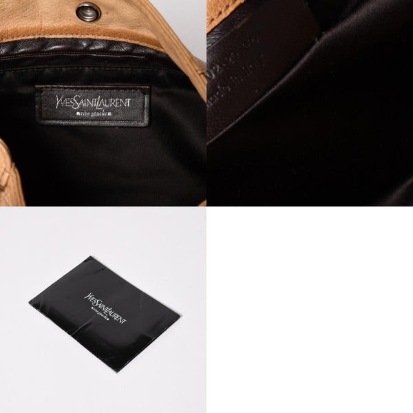 SAINT LAURENT サンローラン モンバサ ワンショルダーバッグ キャメル トムフォード ホーンハンドル 122402 205027 シルバー金具 美品 中古 4a002933