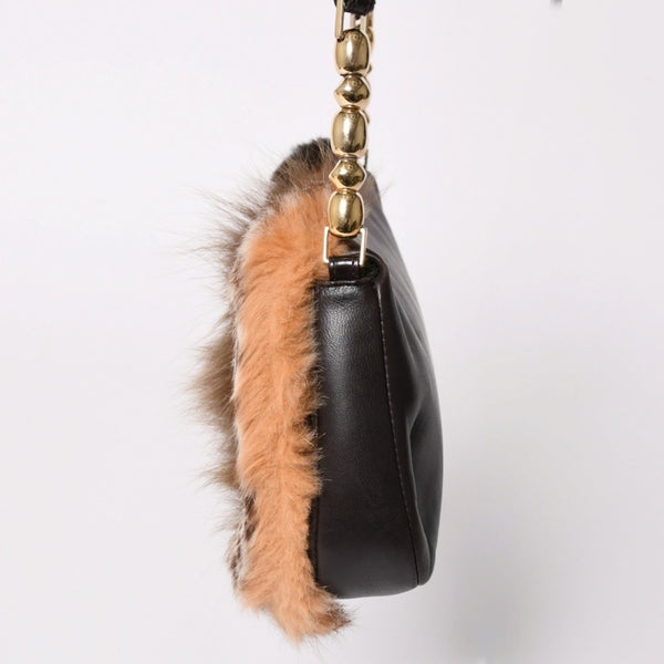 Christian Dior クリスチャンディオール ワンショルダーバッグ MA-0040 マリスパール ラパンファー レザー ガリアーノ期 美品 中古 4a003089