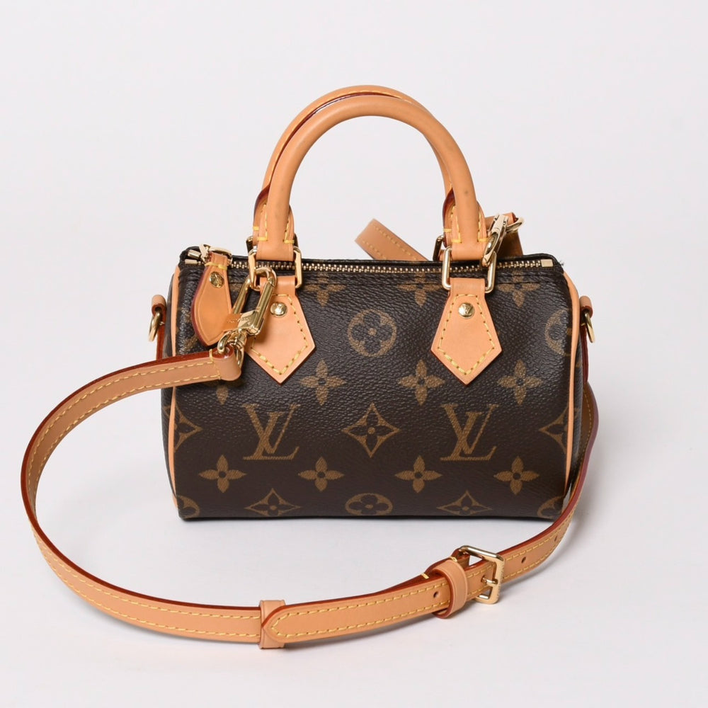 Like new LOUIS VUITTON Nano Speedy Handbag 2WAY Bag M81085 Monogram Used 4a003080