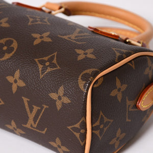 新品同様 LOUIS VUITTON ルイヴィトン ナノスピーディ ハンドバッグ 2WAYバッグ M81085 モノグラム 中古 4a003080