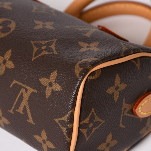 新品同様 LOUIS VUITTON ルイヴィトン ナノスピーディ ハンドバッグ 2WAYバッグ M81085 モノグラム 中古 4a003080