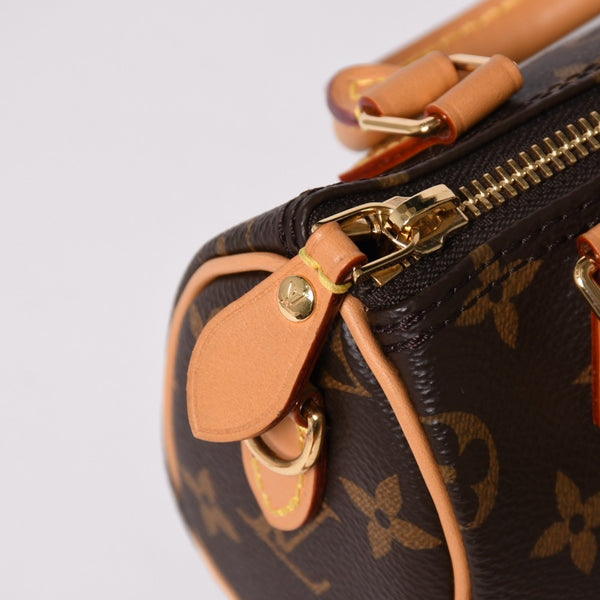 新品同様 LOUIS VUITTON ルイヴィトン ナノスピーディ ハンドバッグ 2WAYバッグ M81085 モノグラム 中古 4a003080