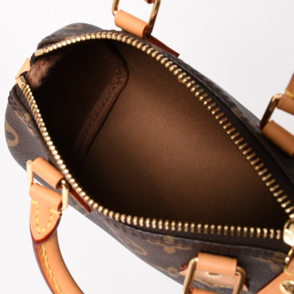 新品同様 LOUIS VUITTON ルイヴィトン ナノスピーディ ハンドバッグ 2WAYバッグ M81085 モノグラム 中古 4a003080