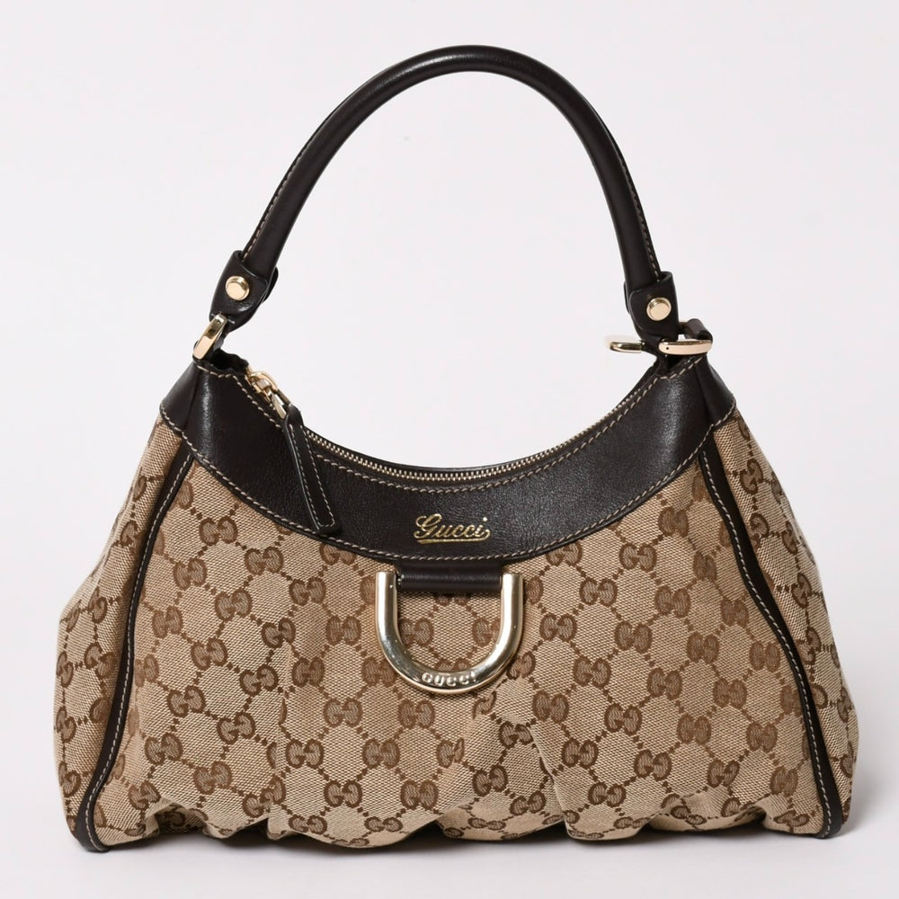 極美品 GUCCI グッチ 190525 アビー ハンドバッグ ゴールド金具 ブラウン ワンショルダー 肩掛け 中古 4a002937