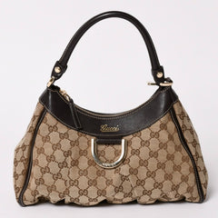 極美品 GUCCI グッチ 190525 アビー ハンドバッグ ゴールド金具 ブラウン ワンショルダー 肩掛け 中古 4a002937
