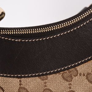 極美品 GUCCI グッチ 190525 アビー ハンドバッグ ゴールド金具 ブラウン ワンショルダー 肩掛け 中古 4a002937