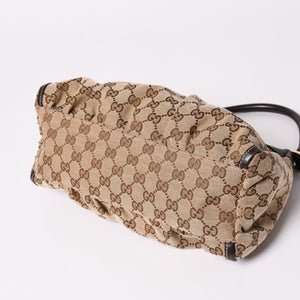 極美品 GUCCI グッチ 190525 アビー ハンドバッグ ゴールド金具 ブラウン ワンショルダー 肩掛け 中古 4a002937