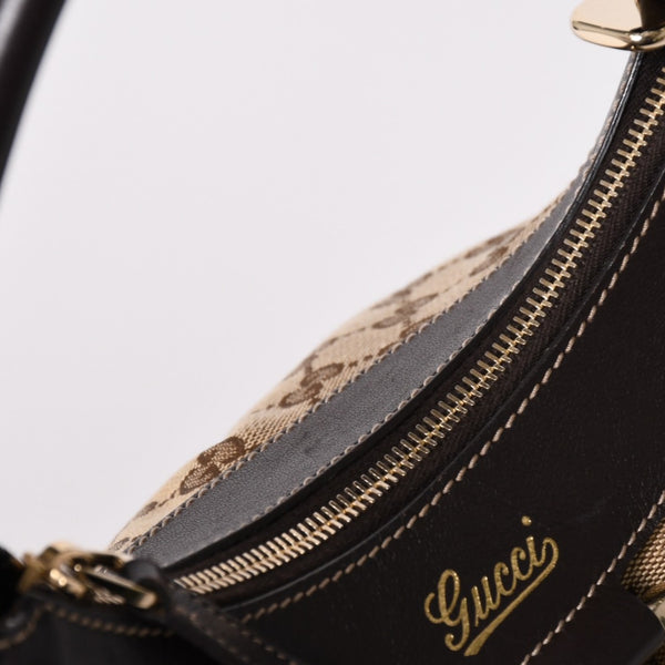 極美品 GUCCI グッチ 190525 アビー ハンドバッグ ゴールド金具 ブラウン ワンショルダー 肩掛け 中古 4a002937