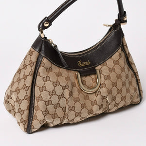 極美品 GUCCI グッチ 190525 アビー ハンドバッグ ゴールド金具 ブラウン ワンショルダー 肩掛け 中古 4a002937