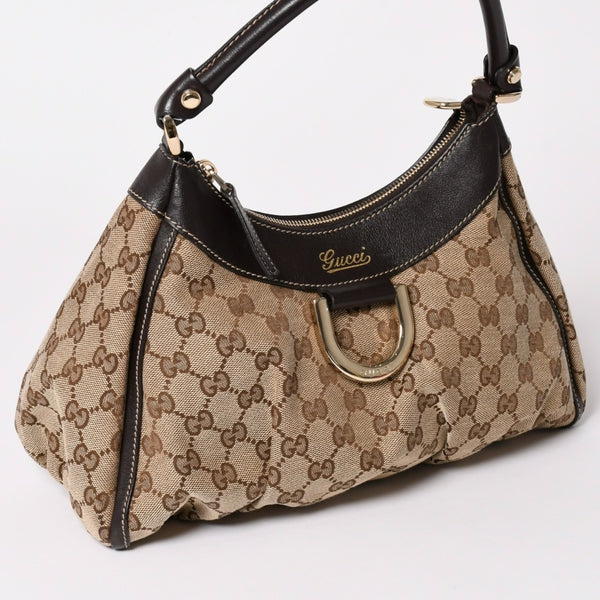 極美品 GUCCI グッチ 190525 アビー ハンドバッグ ゴールド金具 ブラウン ワンショルダー 肩掛け 中古 4a002937