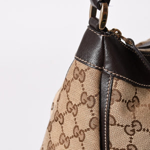 極美品 GUCCI グッチ 190525 アビー ハンドバッグ ゴールド金具 ブラウン ワンショルダー 肩掛け 中古 4a002937