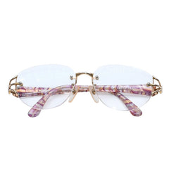 YVES SAINT LAURENT イヴサンローラン 度入りメガネ アイウェア 30-7722 サイズ54□15 132 ゴールド マルチカラー 良品 中古 4a002905