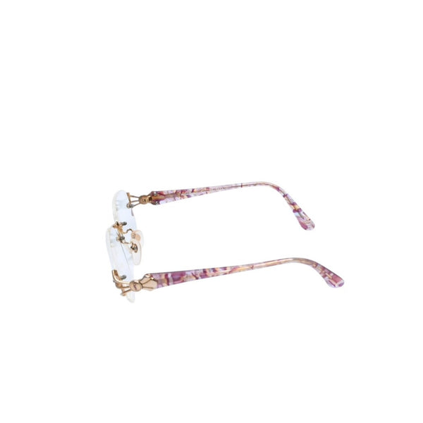 YVES SAINT LAURENT イヴサンローラン 度入りメガネ アイウェア 30-7722 サイズ54□15 132 ゴールド マルチカラー 良品 中古 4a002905