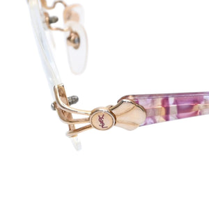YVES SAINT LAURENT イヴサンローラン 度入りメガネ アイウェア 30-7722 サイズ54□15 132 ゴールド マルチカラー 良品 中古 4a002905