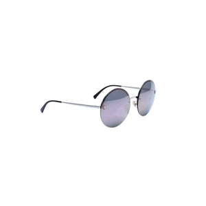 VERSACE ヴェルサーチ ラウンド サングラス アイウェア 2176 1000/5R サイズ59□18 135 メデューサ ピンク シルバー 美品 中古 4a002987
