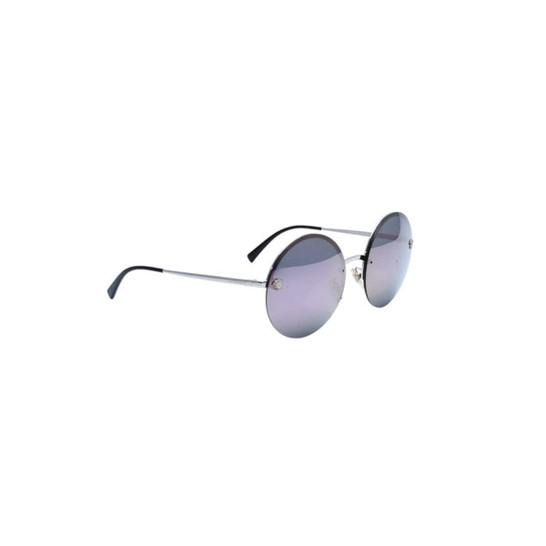 VERSACE ヴェルサーチ ラウンド サングラス アイウェア 2176 1000/5R サイズ59□18 135 メデューサ ピンク シルバー 美品 中古 4a002987