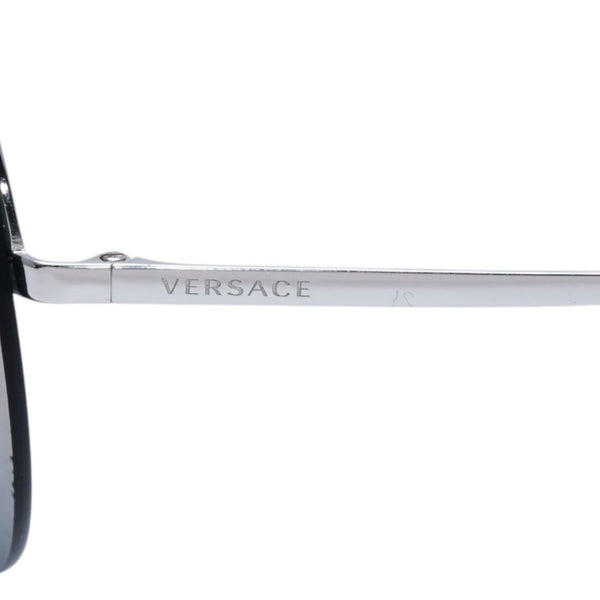VERSACE ヴェルサーチ ラウンド サングラス アイウェア 2176 1000/5R サイズ59□18 135 メデューサ ピンク シルバー 美品 中古 4a002987