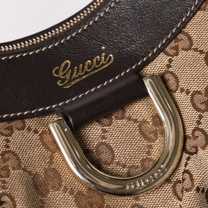 極美品 GUCCI グッチ 190525 アビー ハンドバッグ ゴールド金具 ブラウン ワンショルダー 肩掛け 中古 4a002937