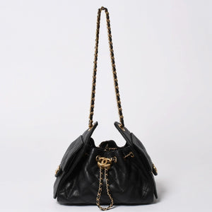 極美品 CHANEL シャネル CHANEL 25 ミニ チェーンショルダーバッグ AS5631 ランダム番台 ココマーク キャビアスキン 中古 4a007215