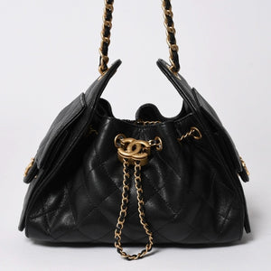 極美品 CHANEL シャネル CHANEL 25 ミニ チェーンショルダーバッグ AS5631 ランダム番台 ココマーク キャビアスキン 中古 4a007215