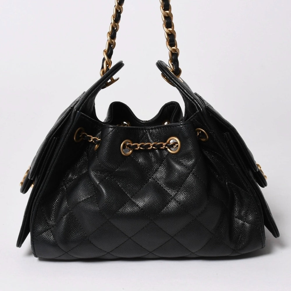 極美品 CHANEL シャネル CHANEL 25 ミニ チェーンショルダーバッグ AS5631 ランダム番台 ココマーク キャビアスキン 中古 4a007215