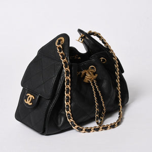 極美品 CHANEL シャネル CHANEL 25 ミニ チェーンショルダーバッグ AS5631 ランダム番台 ココマーク キャビアスキン 中古 4a007215