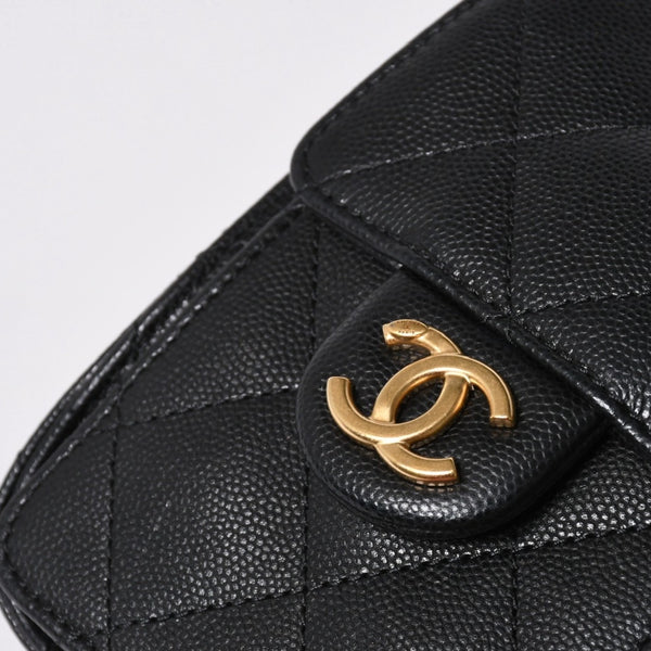 極美品 CHANEL シャネル CHANEL 25 ミニ チェーンショルダーバッグ AS5631 ランダム番台 ココマーク キャビアスキン 中古 4a007215