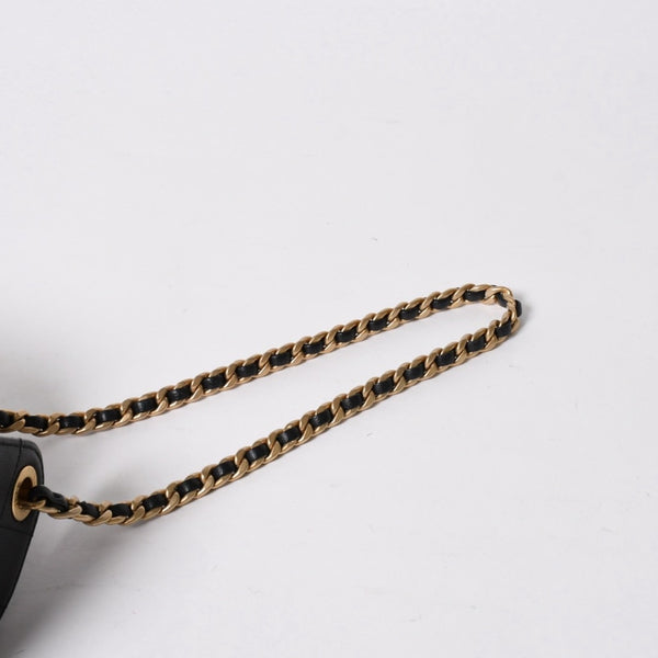 極美品 CHANEL シャネル CHANEL 25 ミニ チェーンショルダーバッグ AS5631 ランダム番台 ココマーク キャビアスキン 中古 4a007215