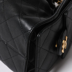 極美品 CHANEL シャネル CHANEL 25 ミニ チェーンショルダーバッグ AS5631 ランダム番台 ココマーク キャビアスキン 中古 4a007215