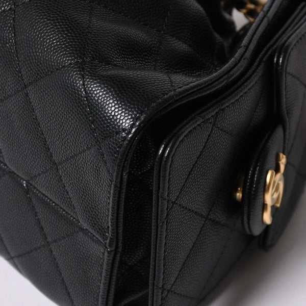 極美品 CHANEL シャネル CHANEL 25 ミニ チェーンショルダーバッグ AS5631 ランダム番台 ココマーク キャビアスキン 中古 4a007215