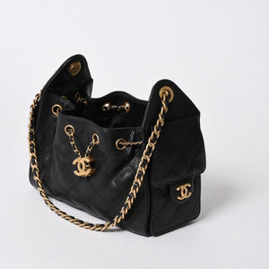 極美品 CHANEL シャネル CHANEL 25 ミニ チェーンショルダーバッグ AS5631 ランダム番台 ココマーク キャビアスキン 中古 4a007215
