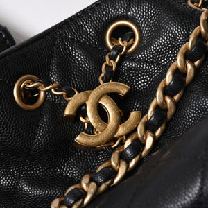 極美品 CHANEL シャネル CHANEL 25 ミニ チェーンショルダーバッグ AS5631 ランダム番台 ココマーク キャビアスキン 中古 4a007215