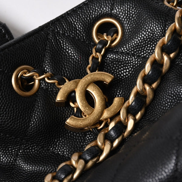 極美品 CHANEL シャネル CHANEL 25 ミニ チェーンショルダーバッグ AS5631 ランダム番台 ココマーク キャビアスキン 中古 4a007215