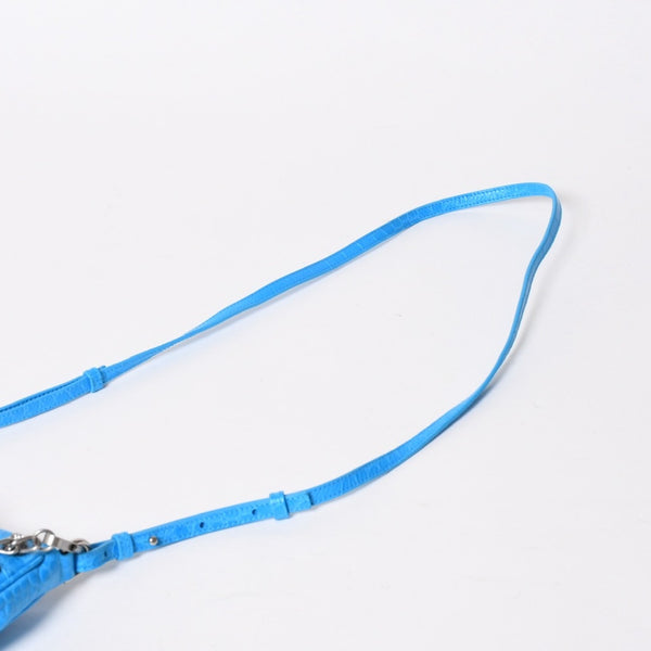 新品同様品 BALENCIAGA バレンシアガ Le Cagole ル・カゴール Mini Chain ミニ チェーン ショルダーバッグ 695814 スカイブルー 中古 4a007219