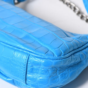 新品同様品 BALENCIAGA バレンシアガ Le Cagole ル・カゴール Mini Chain ミニ チェーン ショルダーバッグ 695814 スカイブルー 中古 4a007219