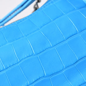 新品同様品 BALENCIAGA バレンシアガ Le Cagole ル・カゴール Mini Chain ミニ チェーン ショルダーバッグ 695814 スカイブルー 中古 4a007219